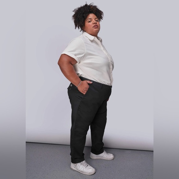 Wildfang The Essential Trouser Full Length Tapered Pants in Black Size 20W NEW - Picture 2 of 11